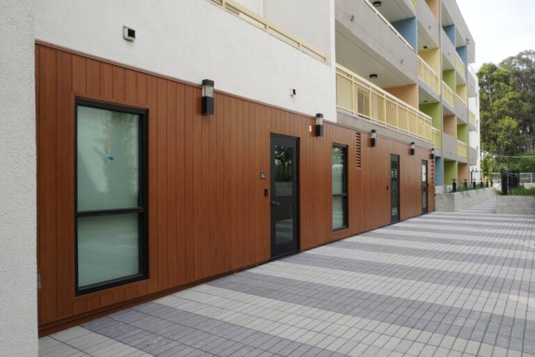 Milgard windows and aluminum siding on Vista Wood multifamily building