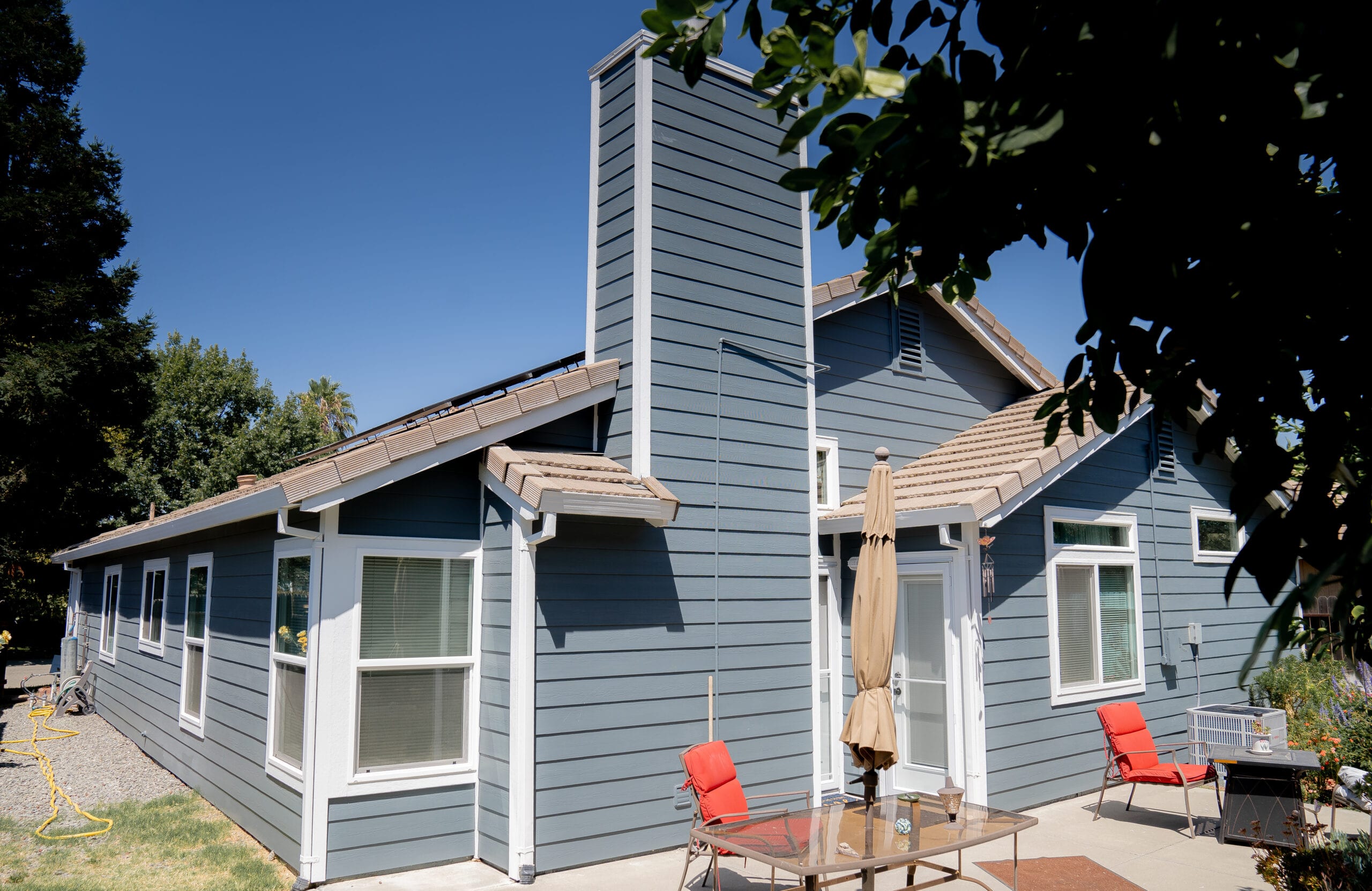 grey siding house