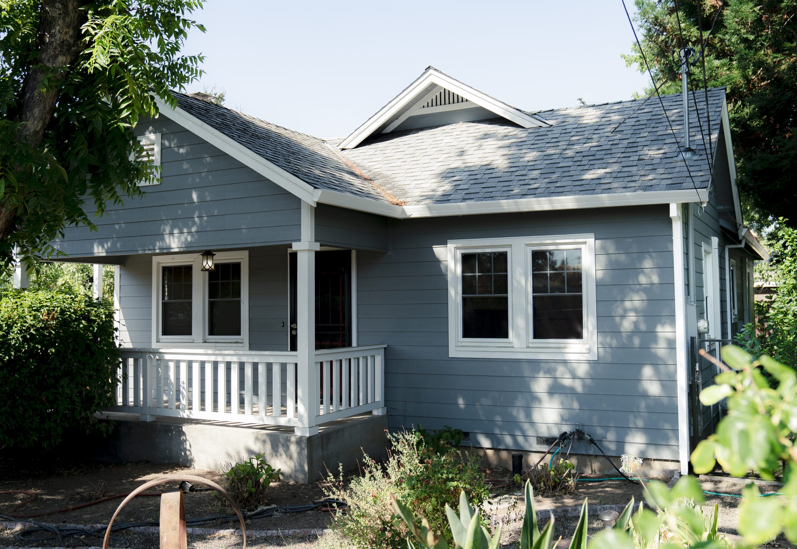 grey siding house