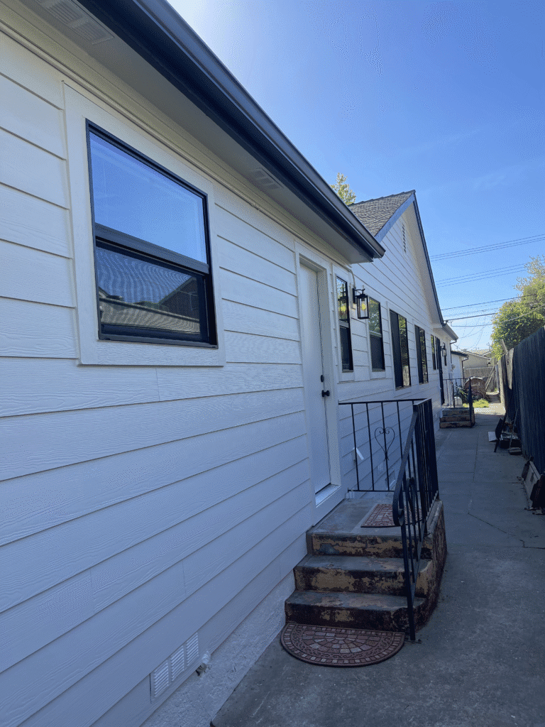 Completed James Hardie lap siding installation on Sacramento residential property