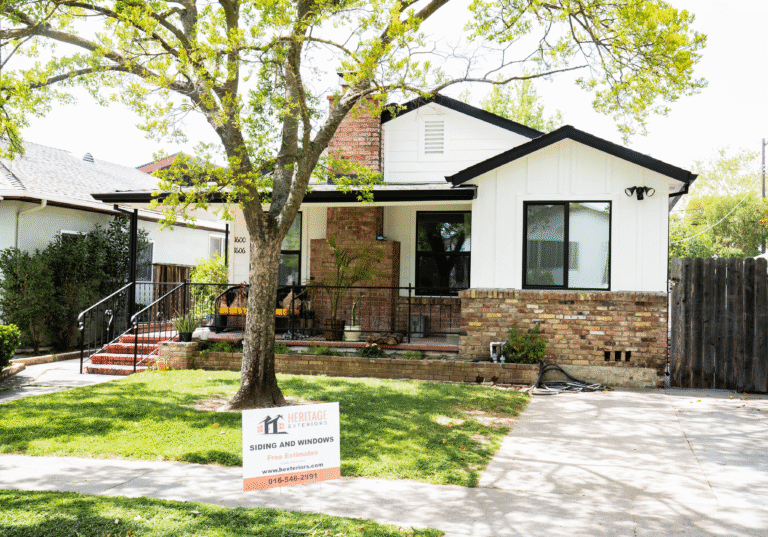 Completed James Hardie lap siding installation on Sacramento residential property