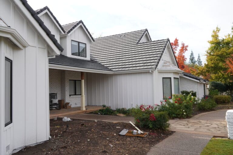 James Hardie fiber cement siding installation on Granite Bay home — front elevation by Heritage Exteriors