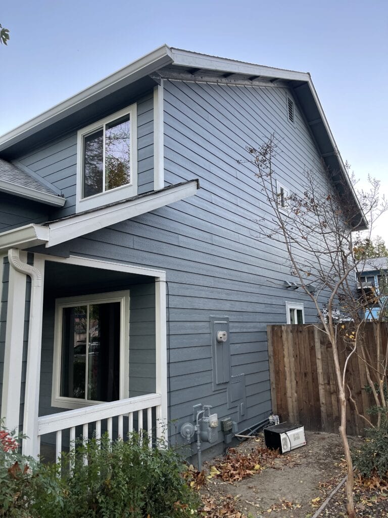 Completed siding installation on Davis California home exterior