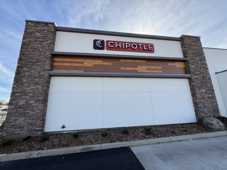 Chipotle restaurant commercial exterior installation by Heritage Exteriors Sacramento