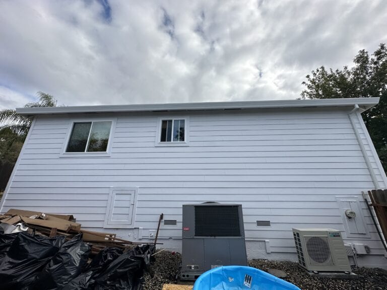 Completed siding project on Folsom California home — front elevation