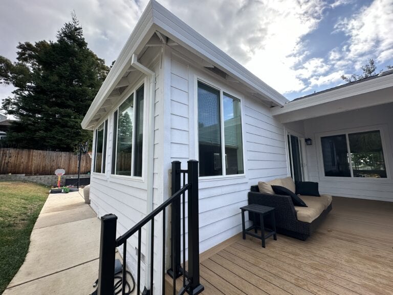 Completed siding project on Folsom California home — front elevation