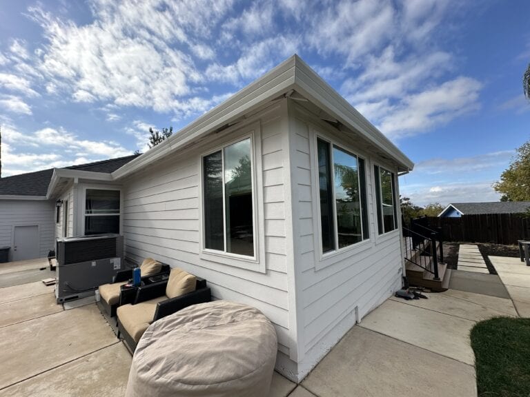 Completed siding project on Folsom California home — front elevation
