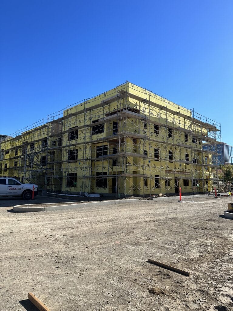 Large-scale multifamily siding project at Township 9 Sacramento