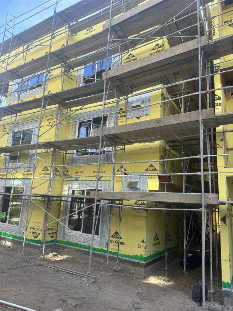 Large-scale multifamily siding project at Township 9 Sacramento