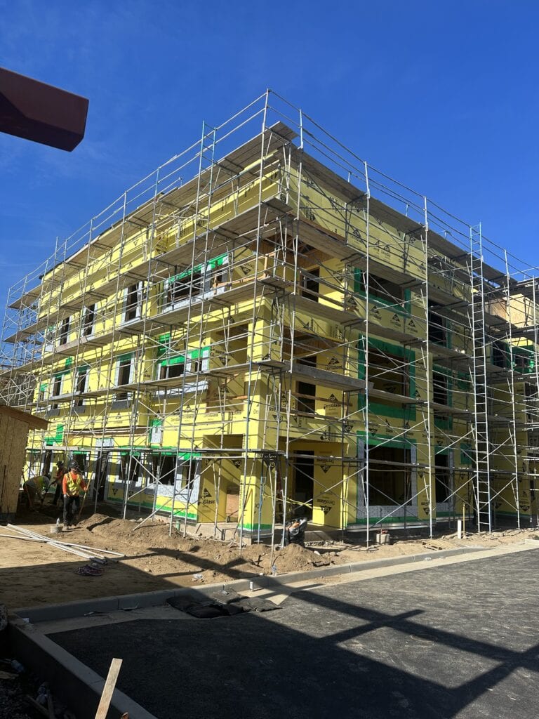 Large-scale multifamily siding project at Township 9 Sacramento