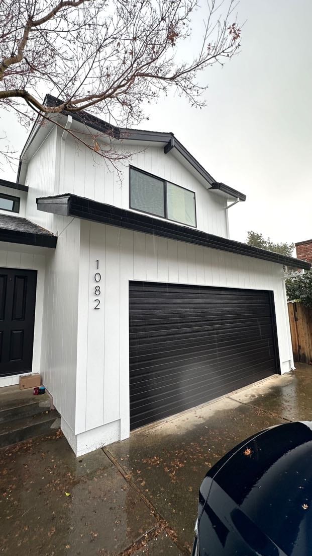 blue siding house