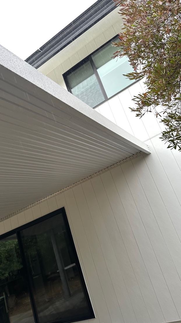 blue siding house