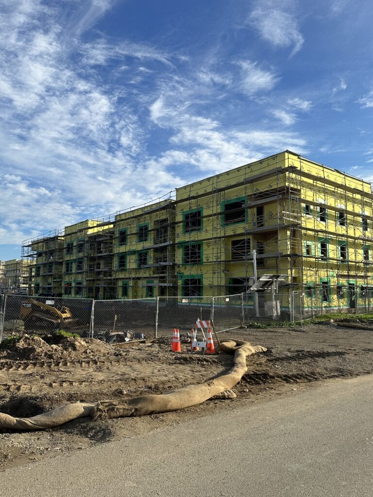 Large-scale multifamily siding project at Township 9 Sacramento