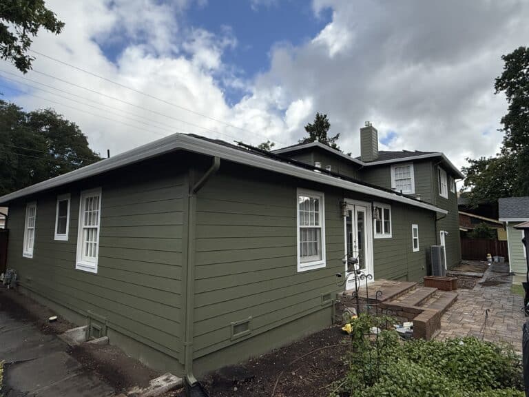 Completed fiber cement siding project in Lafayette California — front view
