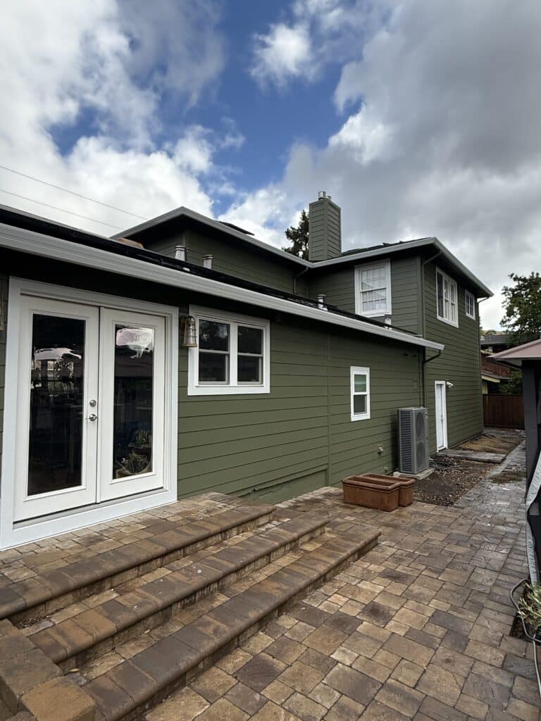 Completed fiber cement siding project in Lafayette California — front view