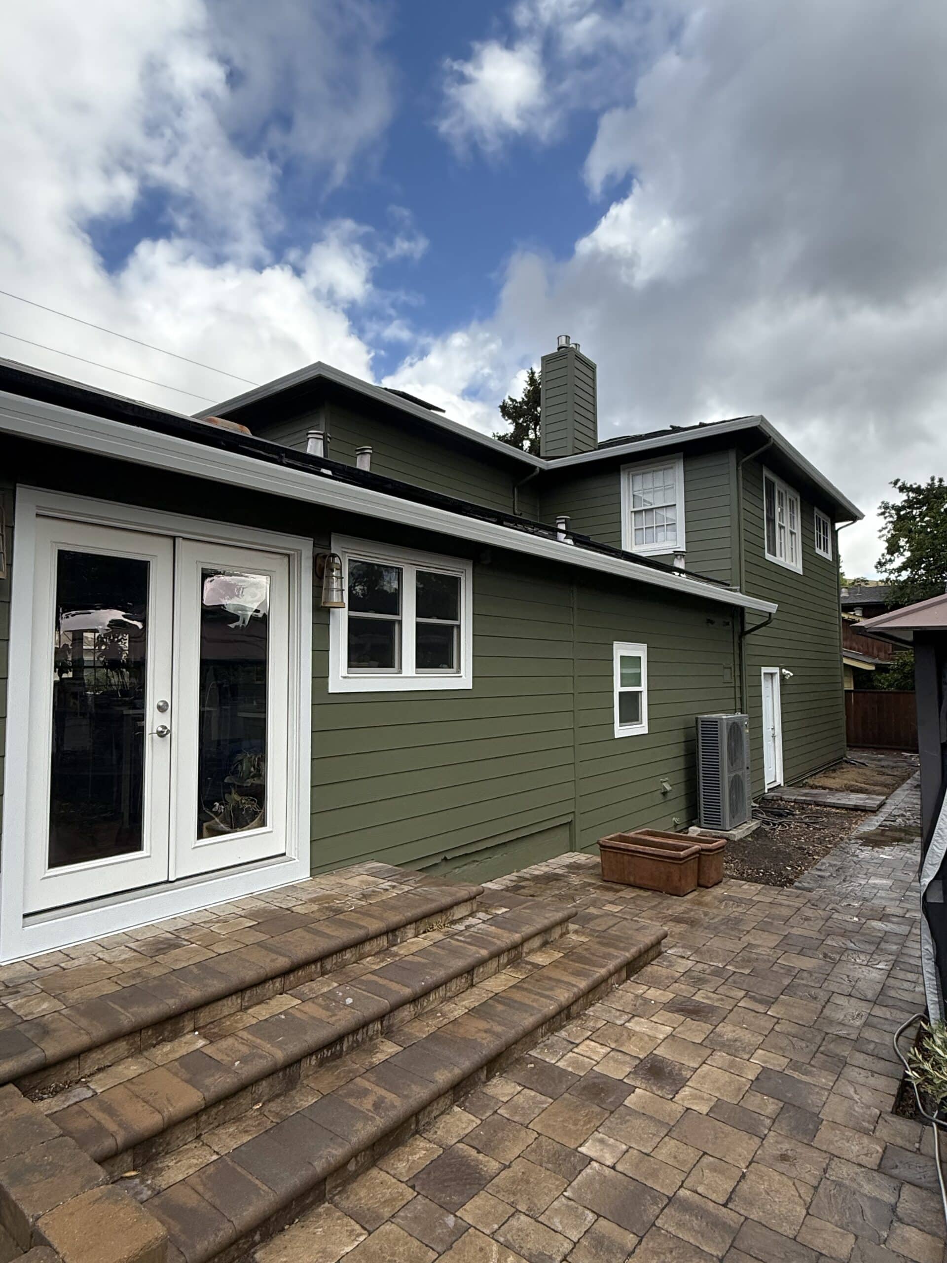 Completed fiber cement siding project in Lafayette California — front view