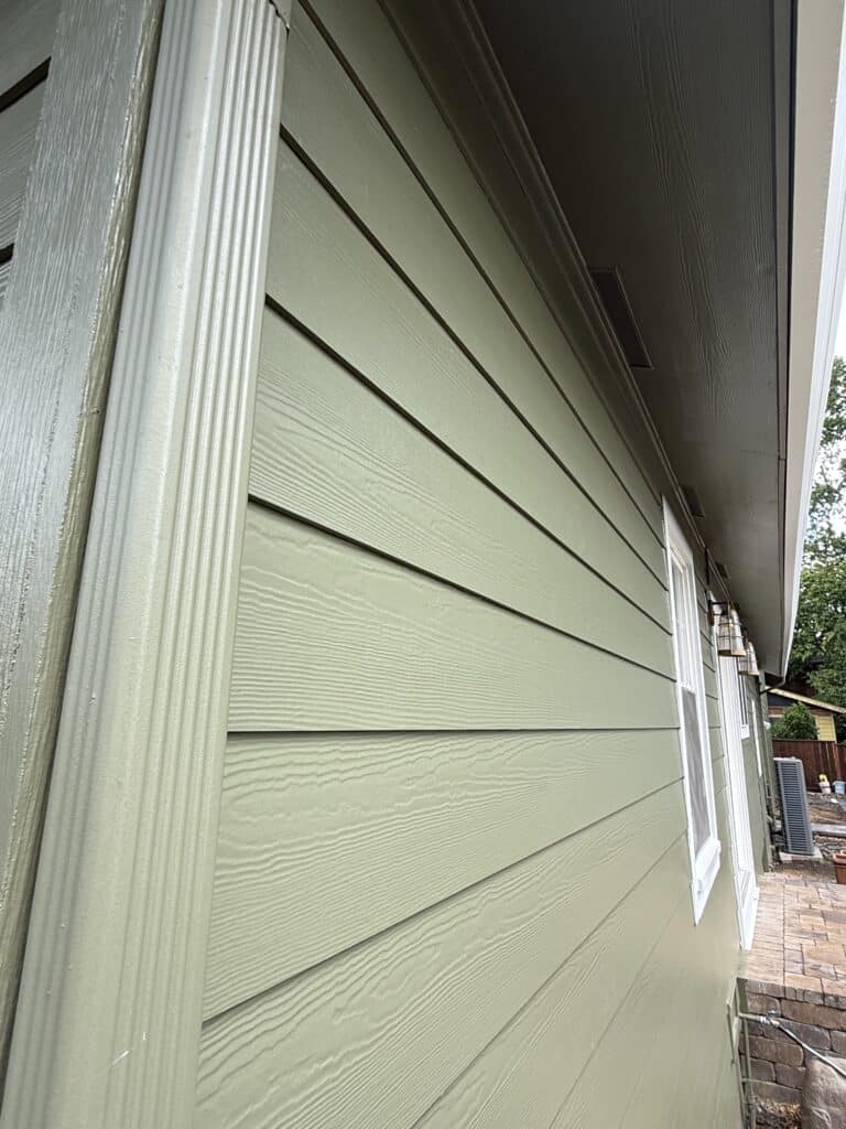 Completed fiber cement siding project in Lafayette California — front view