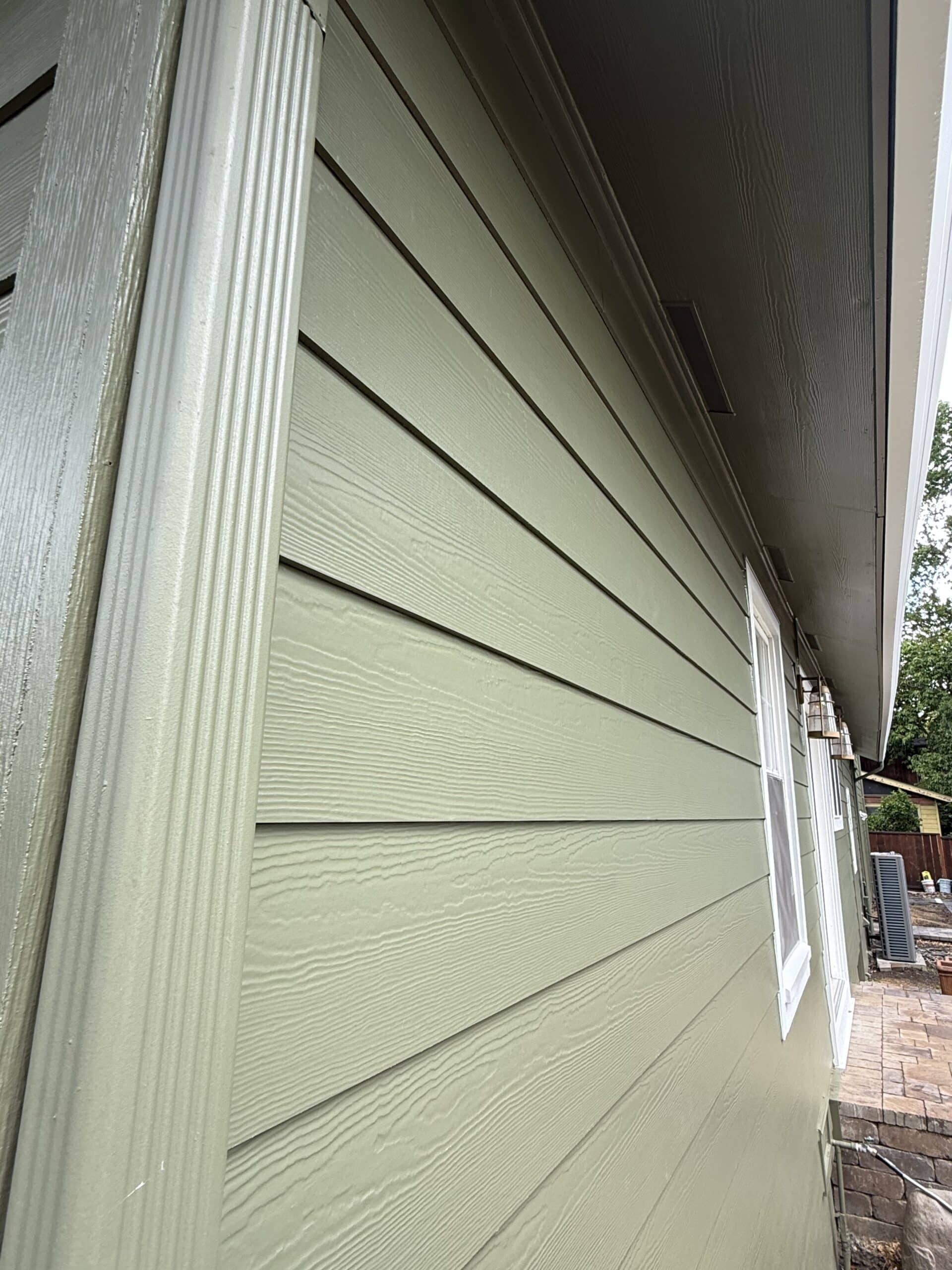 Completed fiber cement siding project in Lafayette California — front view