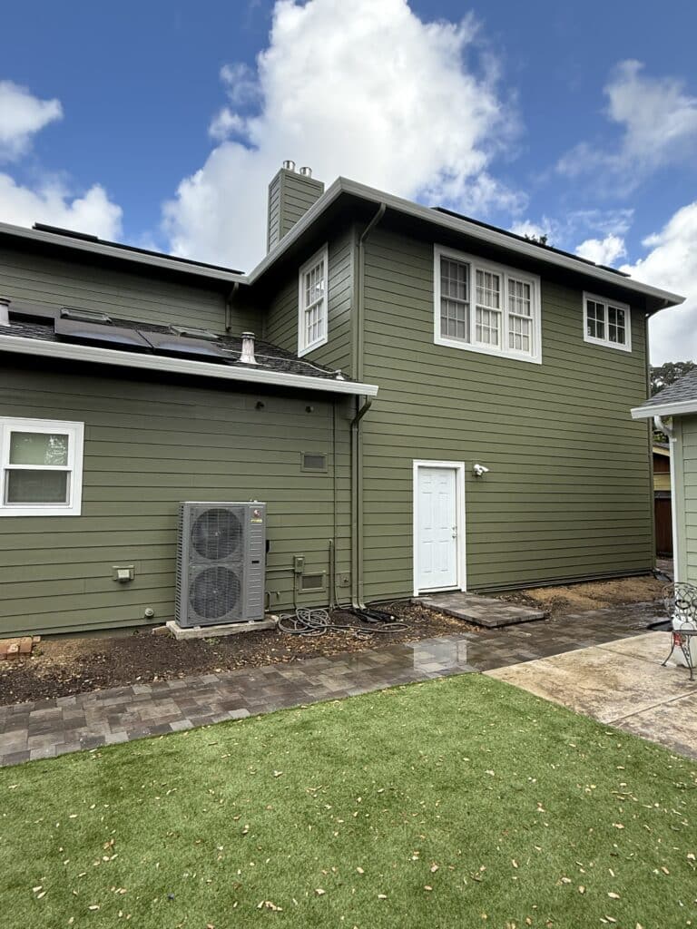 Completed fiber cement siding project in Lafayette California — front view