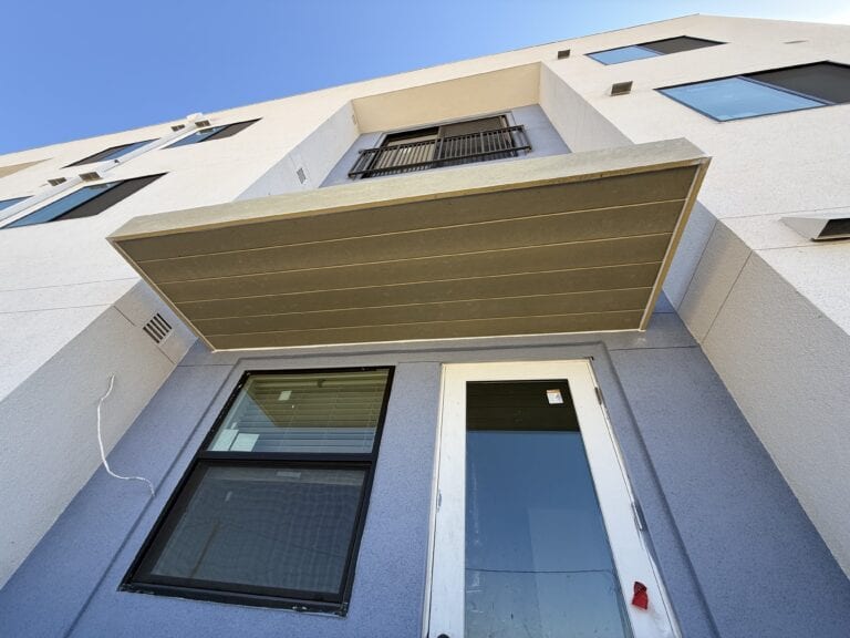 white siding house
