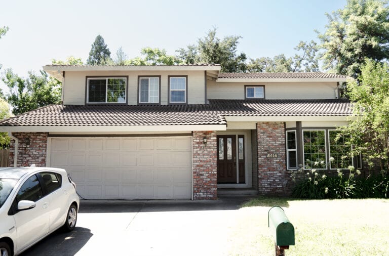 Completed siding replacement in Carmichael California showing new fiber cement exterior